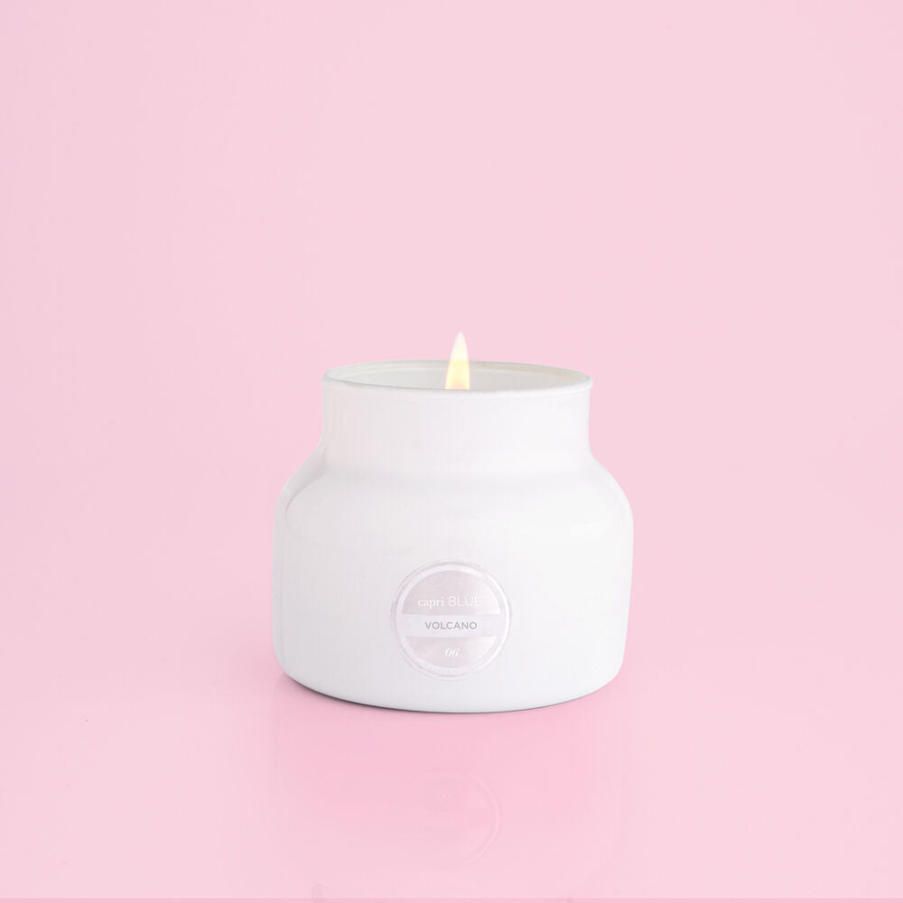 8oz White Petite Candle, Volcano | Capri Blue
